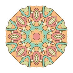 Circular decorative ornament arabic pattern