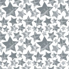 Halftone textured stars seamless pattern monochrome vector