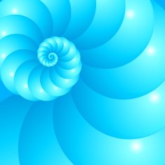Blue spiral abstract vector background