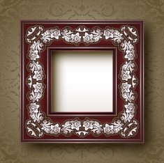 Vintage ornamental floral frame