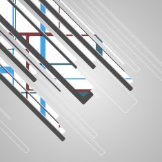 Abstract futuristic geometric shapes N51