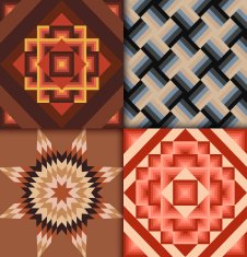 Retro colored geometric patterns background