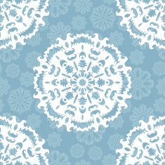 Seamless Christmas pattern with snowflakes N6