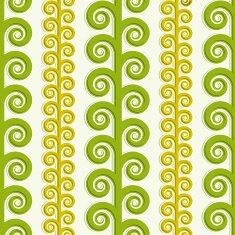 Curly floral plants seamless pattern vector background