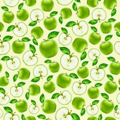 Green Apples Seamless Pattern N2