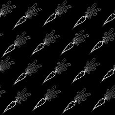 Monochrome pattern with falling carrots Seamless vector pattern