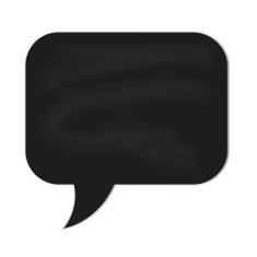 speech cloud black chalkboard