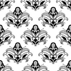 Ornate floral persian seamless pattern