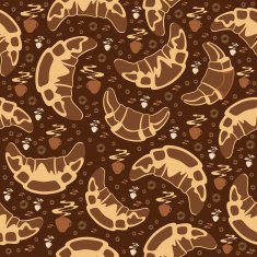 Seamless croissant pattern N2