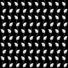 Seamless pattern grey leaves for background Vector