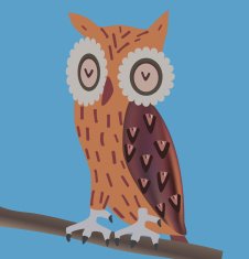 Owl Sitting On A Branch N2