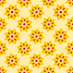 Seamless yellow floral background N2
