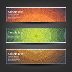 Set of Colorful Bright Horizontal Headers and Banners N8
