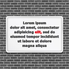 White Frame on Brick Wall