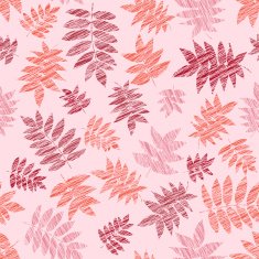 Warm background with scraped nanakamado leaves Seamless pattern