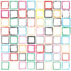 Vector vintage grunge black white and color distress border frame N3