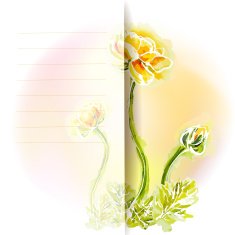 Flower frame background watercolor N3