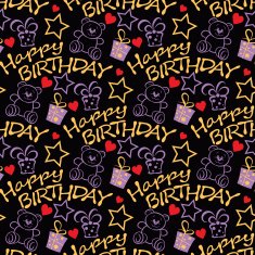 Happy Birthday seamless pattern texture background N6