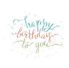 Happy birthday lettering N3