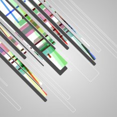 Abstract futuristic geometric shapes N63
