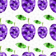 Geometric plum pattern