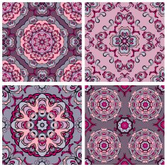 Set of squared backgrounds - ornamental seamless pattern N10