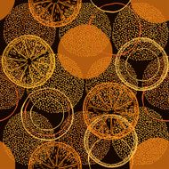 Seamless background with orange Vector pattern
