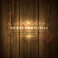 Bright Merry Christmas lettering on Wooden background