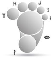 Vector Walk team concept for business N2