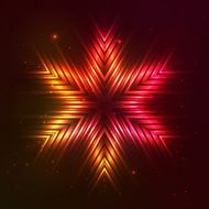 Fire red vector star N3
