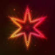Fire red vector star N8