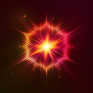 Fire red vector star N9