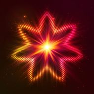 Fire red vector star N10