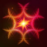 Fire red vector star N11