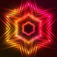 Fire red vector star N13