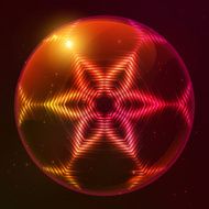 Fire red vector abstract sphere