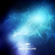 Abstract low poly blue bright technology vector background Connection structure