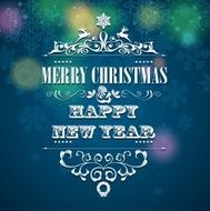 Merry Christmas and Happy New Year background N5