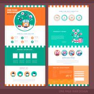 attractive one page website design template N3