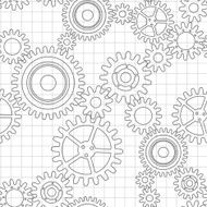 Seamless pattern of gear wheels N2