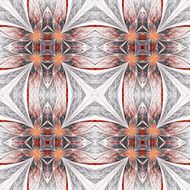Symmetrical flower pattern in stained-glass window style on light N9