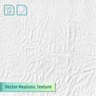 Vector stamped crumpled fluffy white paper photo texture N2