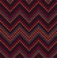 Knitted seamless pattern with colored frills