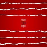 Red torn paper N2