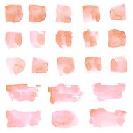 Orange watercolor stain set