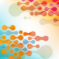 Abstract colorful dumbbell forms background