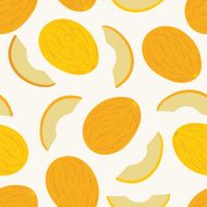 Seamless pattern with melons