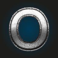 o vector metal letter