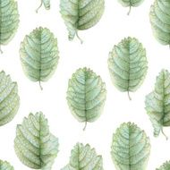 Seamless pattern with beautiful spring leaves N4