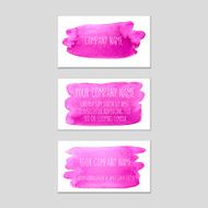 Set of business cards with watercolor background N4